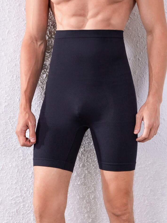 Men's High-Waist Seamless Compression Shorts – Tummy Control Body Shaper